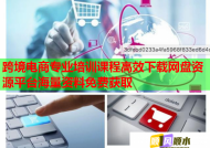 跨境电商专业培训课程高效下载网盘资源平台海量资料免费获取