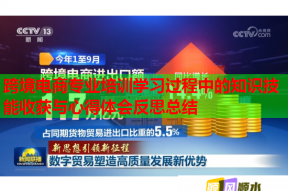 跨境电商专业培训学习过程中的知识技能收获与心得体会反思总结